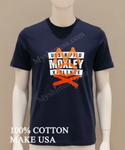 Unscripted Moxley Violence Orange Graffiti Mask Logo Graphics funny america t-shirts