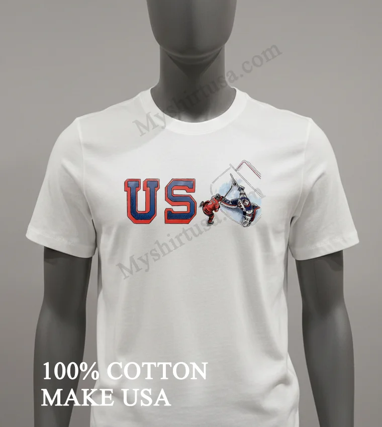 Us Hockey Player Scoring Goal Graphic funny america t-shirts - white-t-shirt Us Hockey Player Scoring Goal Graphic Shirt White T Shirt 2