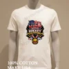 Usa 2026 Hockey Champions Gold Medal And Sticks Graphic Shirt White T Shirt