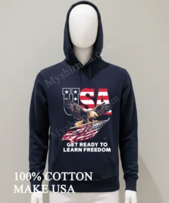 Usa Bald Eagle Flying With American Flag Learn Freedom funny america t-shirts