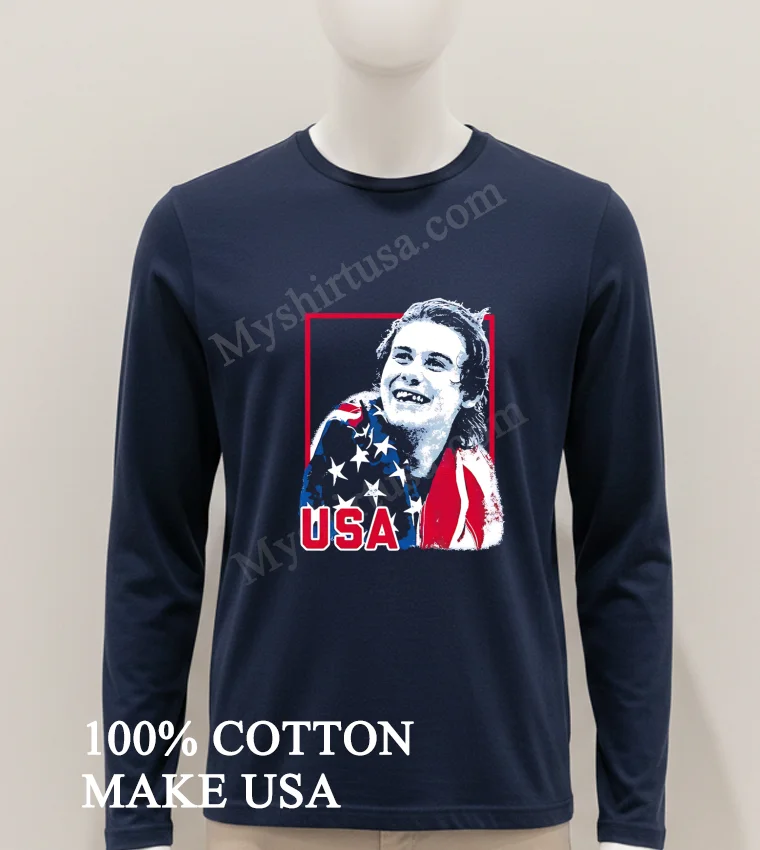 Usa Flag Happy Athlete Portrait Red Frame Graphic funny america t-shirts - hoodie-shirt Usa Flag Happy Athlete Portrait Red Frame Graphic Shirt Hoodie Shirt 1