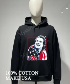 Usa Flag Happy Athlete Portrait Red Frame Graphic funny america t-shirts