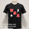 Usa Hockey Player And Star Graphic Shirt Balck Shirt