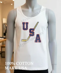 Usa Hockey Stick Red White And Blue Collegiate Sports funny america t-shirts