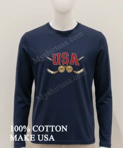 Usa Hockey Sticks 1980 2026 funny america t-shirts