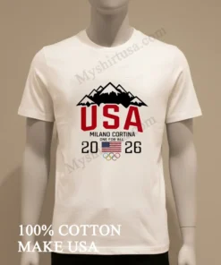 Usa Milano Cortina One For All 2026 Mountain funny america t-shirts