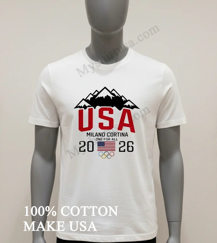 Usa Milano Cortina One For All 2026 Mountain Shirt White T Shirt 2
