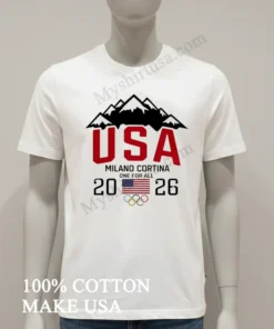 Usa Milano Cortina One For All 2026 Mountain funny america t-shirts
