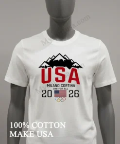 Usa Milano Cortina One For All 2026 Mountain funny america t-shirts