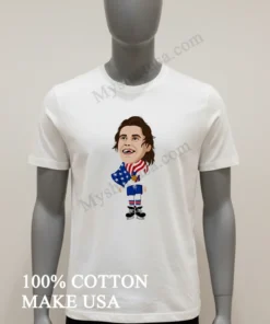 Usa Olympic Hockey Player With Gold Medal And Flag funny america t-shirts