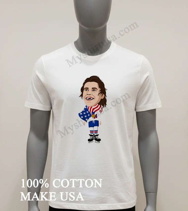 Usa Olympic Hockey Player With Gold Medal And Flag funny america t-shirts - white-t-shirt Usa Olympic Hockey Player With Gold Medal And Flag Shirt White T Shirt 2