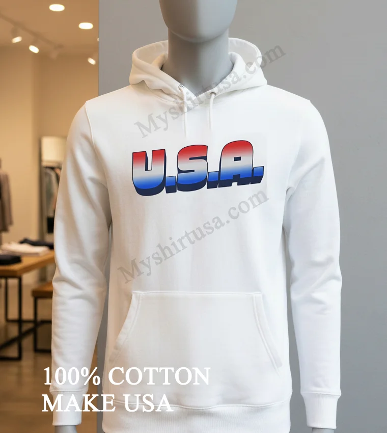 U.s.a. Red White And Blue Gradient Letters funny america t-shirts - hoodie-shirt Usa Red White And Blue Gradient Letters Shirt Hoodie Shirt