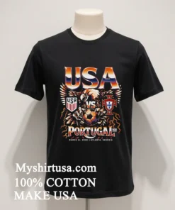Usa Vs Portugal Soccer Ball Eagle Atlanta Georgia March 31 2026 funny america t-shirts
