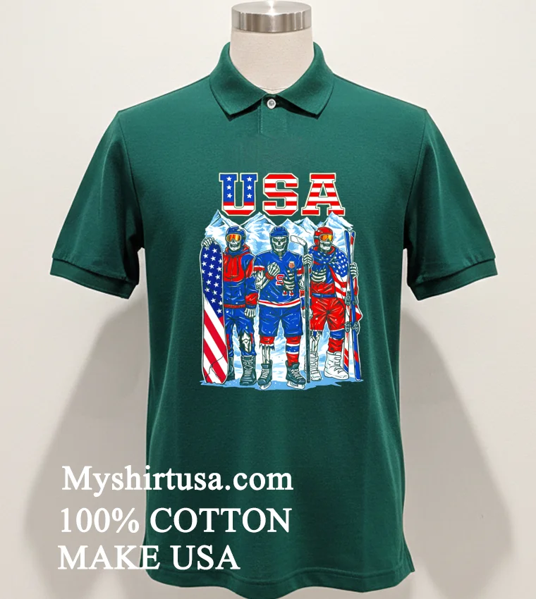 Usa Winter Hockey 2026 Shirt - green-shirt Usa Winter Hockey 2026 Shirt Green Shirt