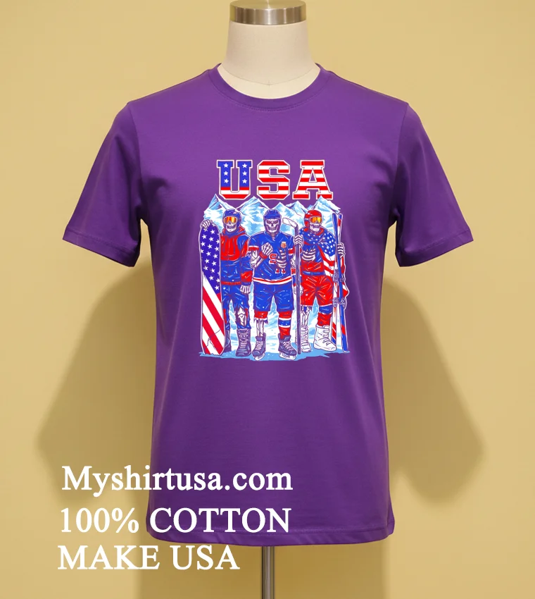 Usa Winter Hockey 2026 Shirt Purple Shirt