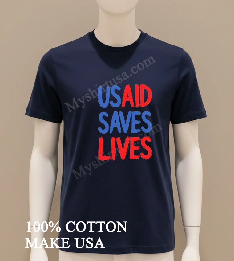 Usaid Saves Lives Shirt Navy Shirt