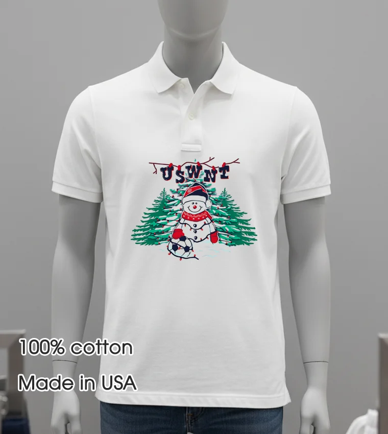 Uswnt Holiday Snowman Christmas Shirt White T Shirt 2