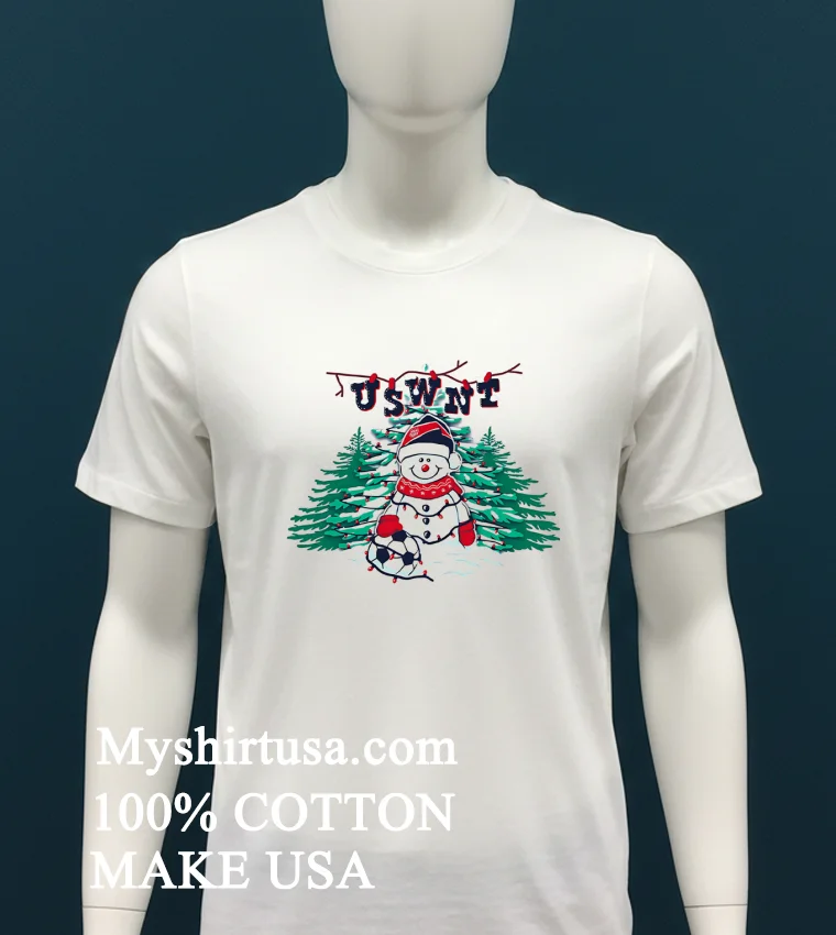 Uswnt Holiday Snowman Christmas Shirt White T Shirt 4