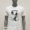 Utopia Graphic With Flower And Swirl Shirt White T Shirt 1