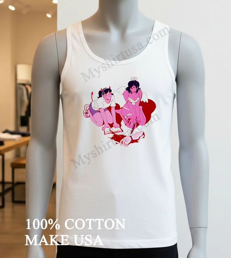 Valentines Cut And Sew Wide Body Shirt White T Shirt 3