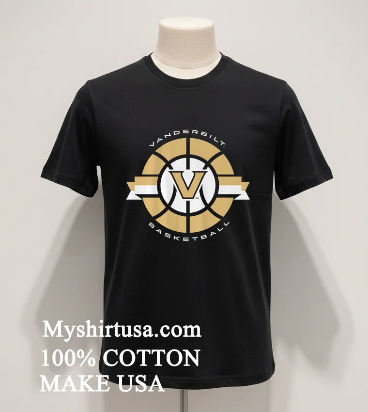 Vanderbilt Basketball Classic Circle Logo Shirt Balck Shirt
