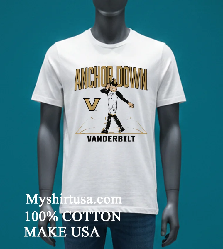 Vanderbilt Basketball Mascot Court Shirt White T Shirt 3