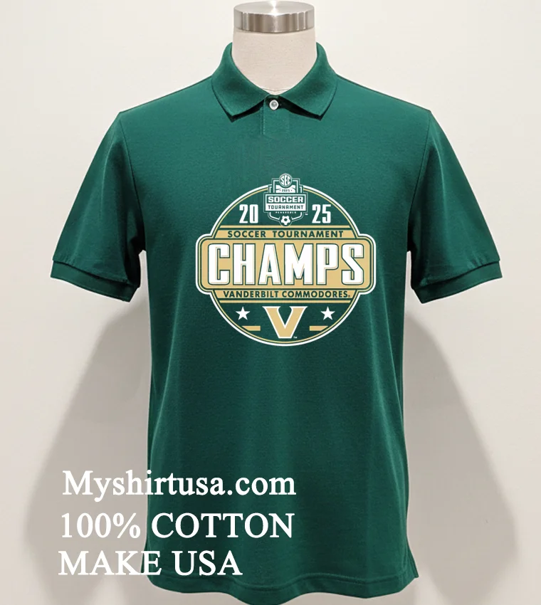 Vanderbilt Commodores 2025 Sec Soccer Tournament Champions Shirt - green-shirt Vanderbilt Commodores 2025 Sec Soccer Tournament Champions Shirt Green Shirt