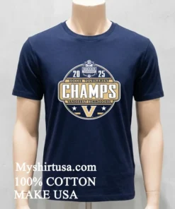 Vanderbilt Commodores 2025 Sec Soccer Tournament Champions Shirt