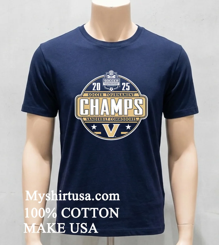 Vanderbilt Commodores 2025 Sec Soccer Tournament Champions Shirt Navy Shirt