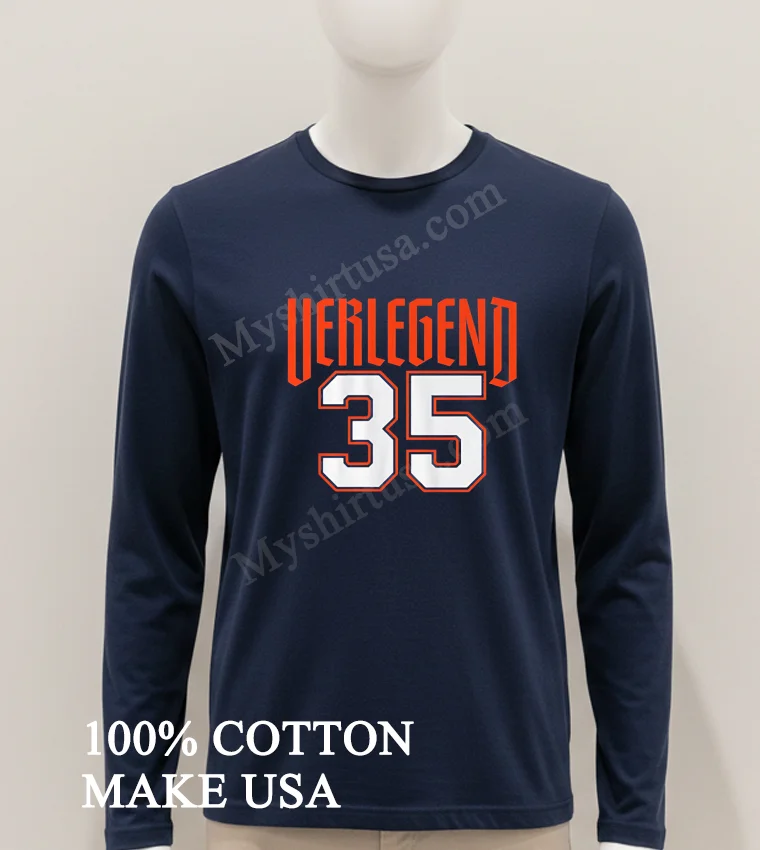 Verlegend 35 Detroit Tigers Pitcher Justin Verlander Tribute Graphic Shirt Hoodie Shirt