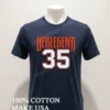 Verlegend 35 Detroit Tigers Pitcher Justin Verlander Tribute Graphic Shirt Navy Shirt 1