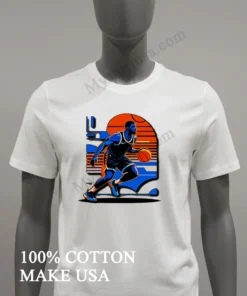 Vibrant Basketball Player Artwork funny america t-shirts