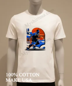 Vibrant Basketball Player Artwork funny america t-shirts