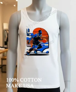 Vibrant Basketball Player Artwork funny america t-shirts