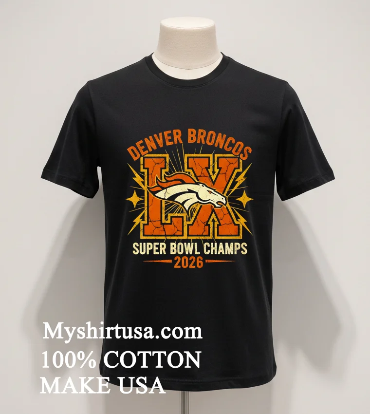 Vintage Denver Broncos Super Bowl Lx Graphic Shirt - balck-shirt Vintage Denver Broncos Super Bowl Lx Graphic Shirt Balck Shirt 1