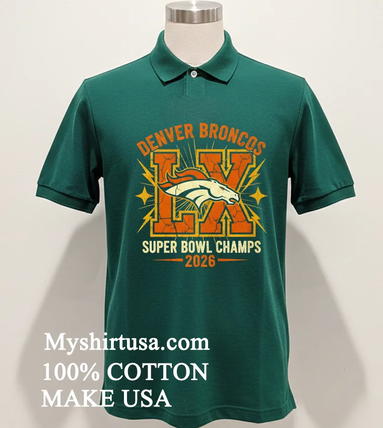 Vintage Denver Broncos Super Bowl Lx Graphic Shirt - green-shirt Vintage Denver Broncos Super Bowl Lx Graphic Shirt Green Shirt