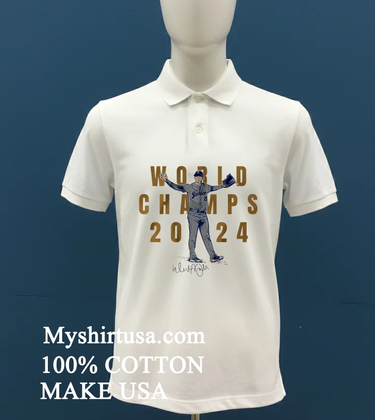 Walker Buehler La Dodgers World Champs 2024 Signature Shirt White T Shirt 1