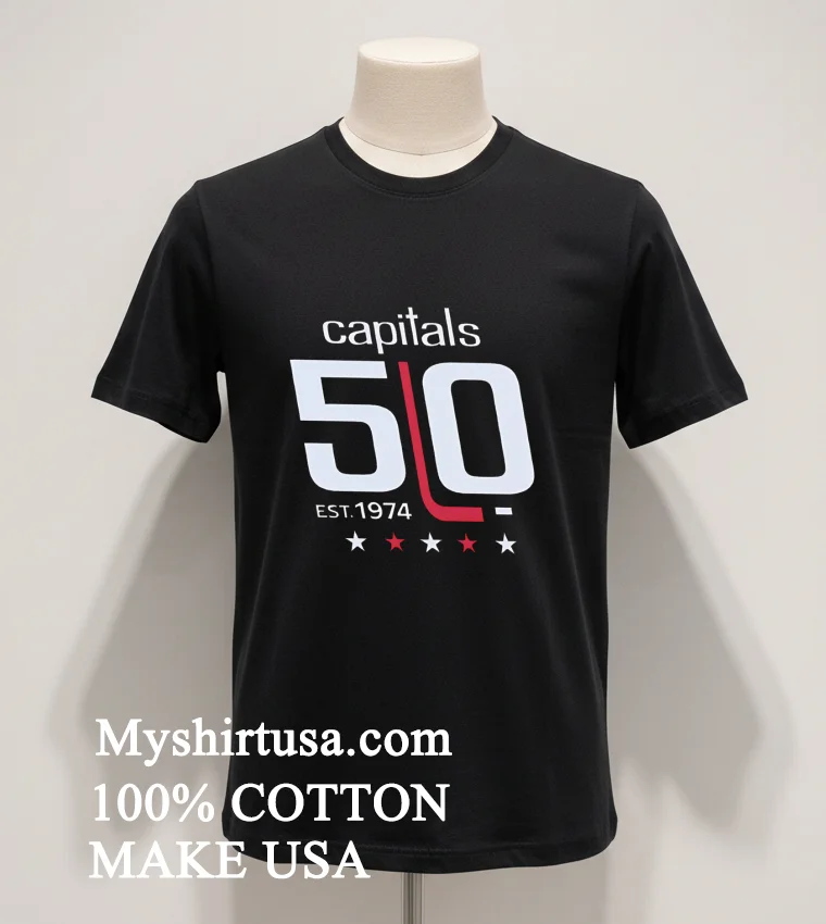 Washington Capitals 50th Anniversary Est 1974 Shirt Balck Shirt
