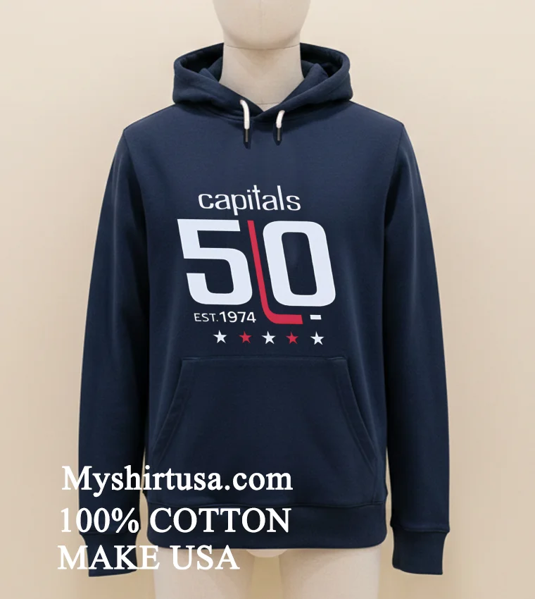 Washington Capitals 50th Anniversary Est 1974 Shirt Navy Shirt 1