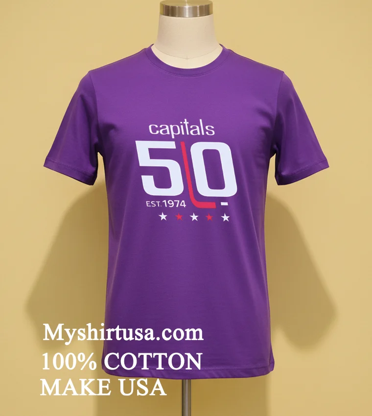 Washington Capitals 50Th Anniversary Est 1974 Shirt - purple-shirt Washington Capitals 50th Anniversary Est 1974 Shirt Purple Shirt