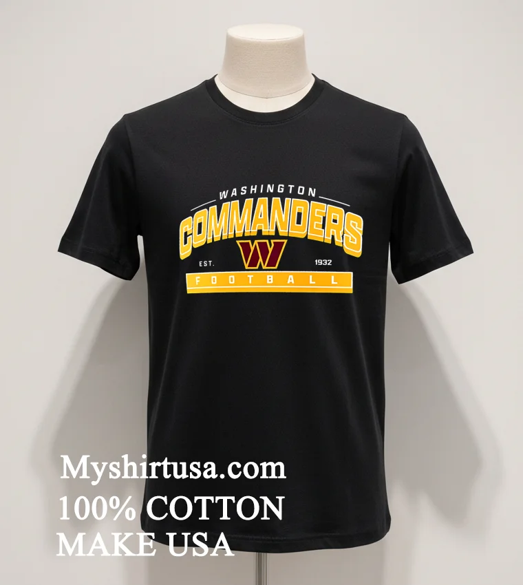 Washington Commanders Est 1932 Football Athletic Banner Shirt Balck Shirt