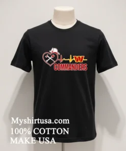 Washington Commanders Football 2025 Heart Rate Shirt