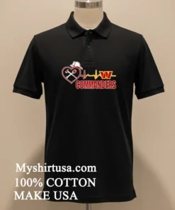 Washington Commanders Football 2025 Heart Rate Shirt