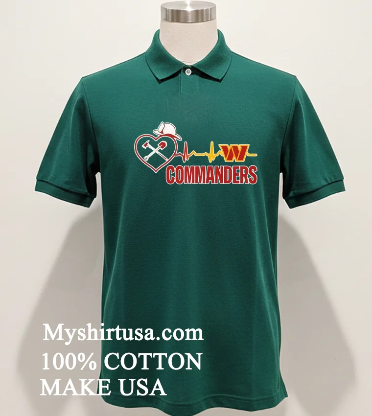 Washington Commanders Football 2025 Heart Rate Shirt Green Shirt