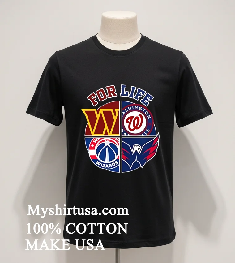 Washington For Life Logo Sports 2026 Shirt - balck-shirt Washington For Life Logo Sports 2026 Shirt Balck Shirt