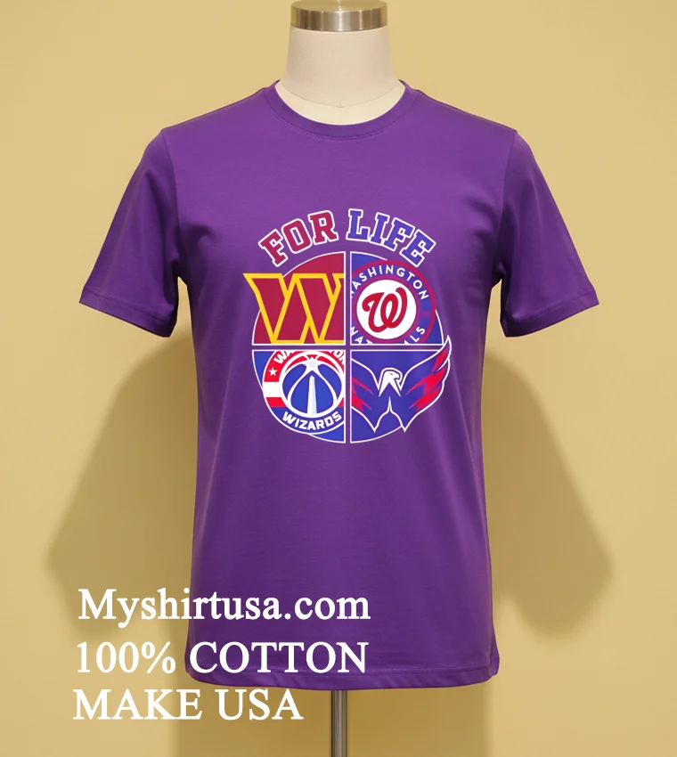 Washington For Life Logo Sports 2026 Shirt Purple Shirt