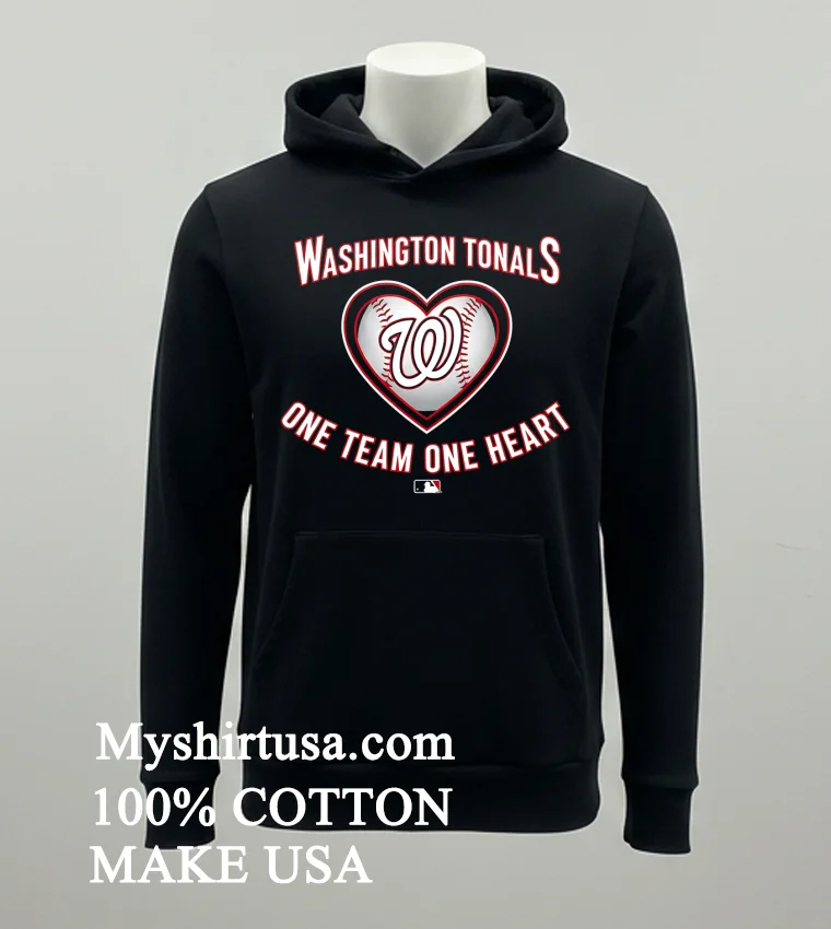 Washington Nationals One Team One Heart Mlb Shirt - balck-shirt Washington Nationals One Team One Heart Mlb Shirt Balck Shirt