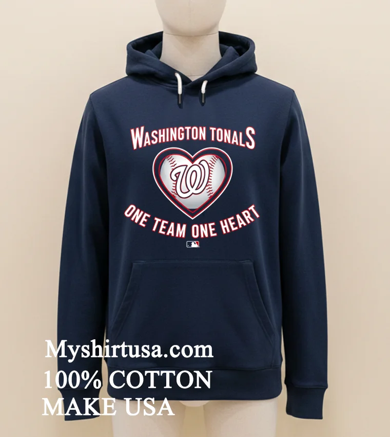 Washington Nationals One Team One Heart Mlb Shirt Navy Shirt 1