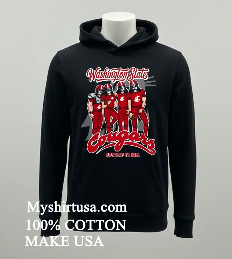 Washington State Cougars X Dressed To Kill Shirt - balck-shirt Washington State Cougars X Dressed To Kill Shirt Balck Shirt