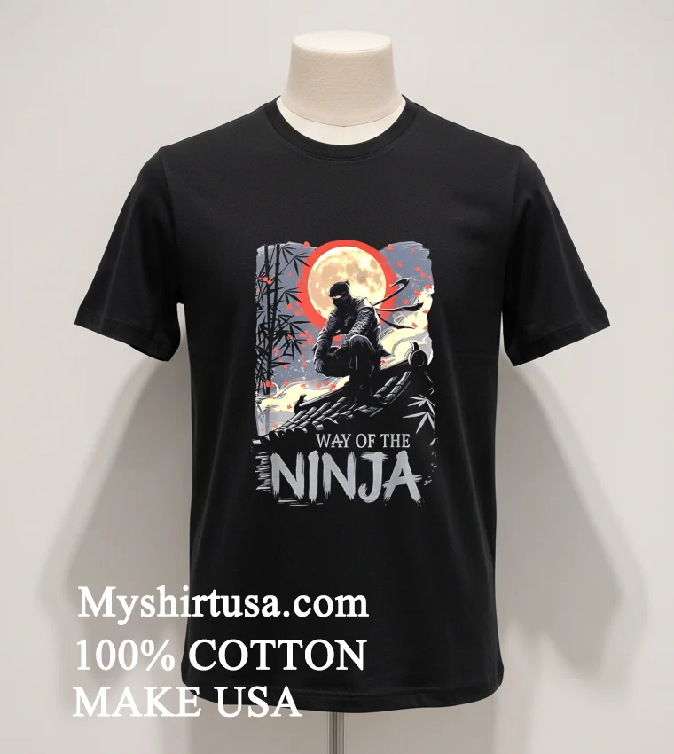 Way Of The Ninja Moon Night Shirt Balck Shirt 1